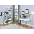 thumbnail image 5 of Milan 47.24" Contemporary Glass and Wood Bookcase in Clear/White, 5 of 6