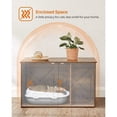 thumbnail image 3 of Feandrea Cat Litter Box Enclosure Litter Box Furniture Hidden with Removable Divider Indoor Cat House Rustic Brown and Black, 3 of 9