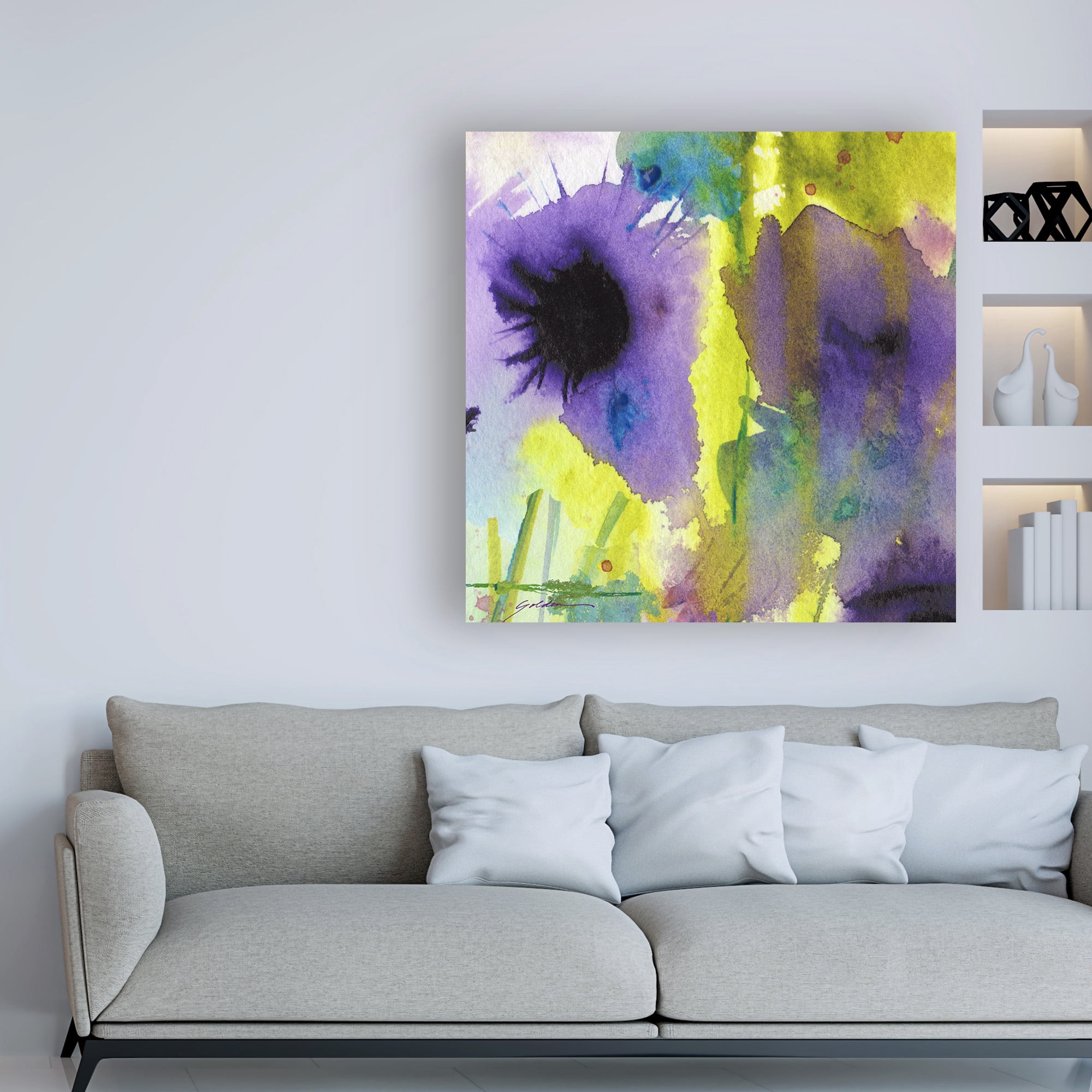 Trademark Fine Art 'Purple Essence' Canvas Art by Sheila Golde