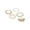 Gold, variant on Time and Tru Women's Gold Tone Faux Crystal Ring Set, 5-Piece