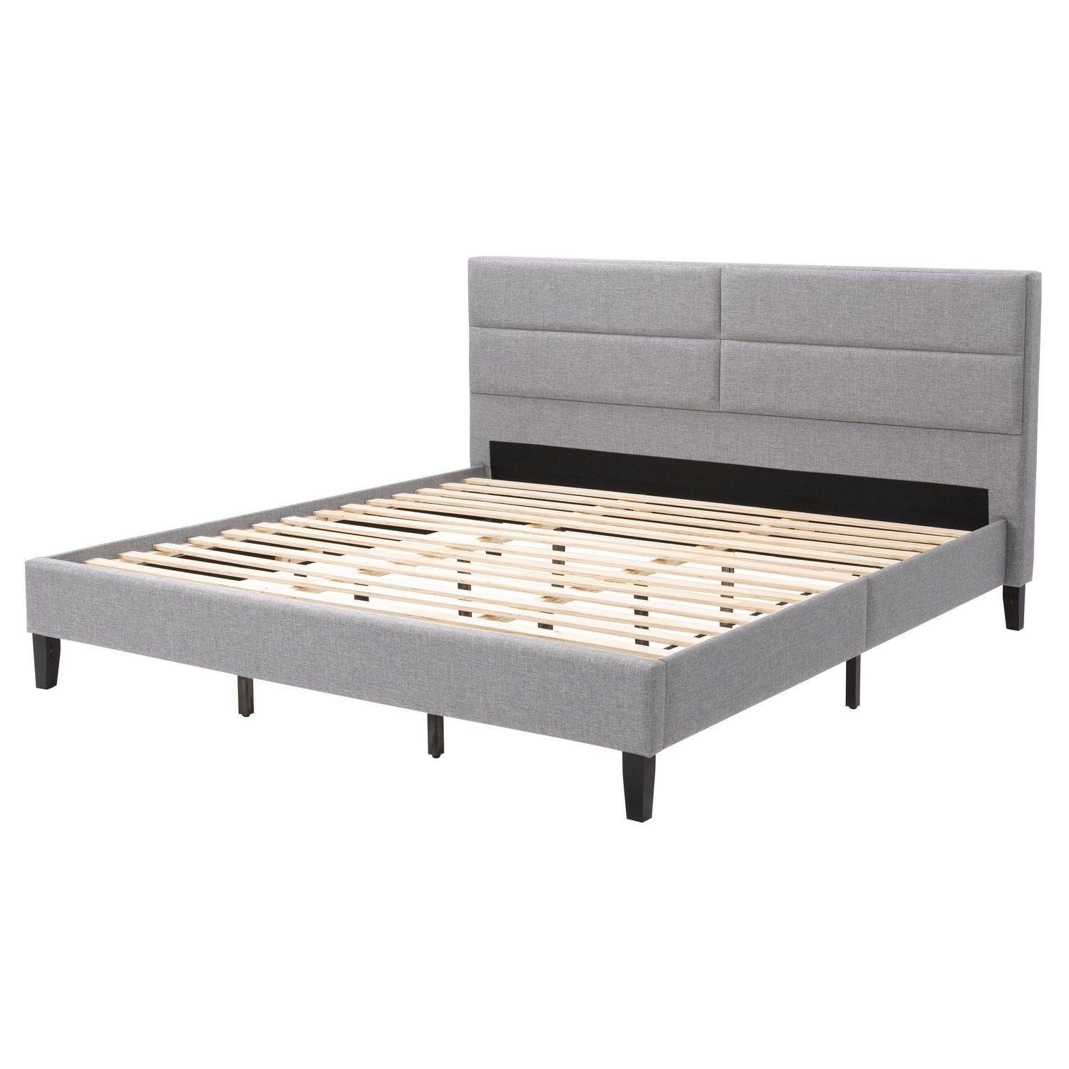 Bellevue Upholstered King Panel Bed with Slats and Headboard
