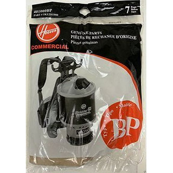 Replacement Part For Hoover Shoulder Vac and Back Pack Type Bp Bags 7 Pk # 401000bp, 1ke2103000