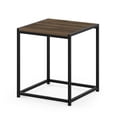 thumbnail image 5 of Furinno Camnus Side Table, Rustic Brown End Table with Metal Frame, Square Open Frame Night Stand, Bedside Table, Easy Assembly, for Living Room, Bedroom, Brown Walnut, 5 of 5