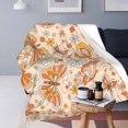 thumbnail image 6 of Retro 70s 60s Floral Hippie Summer Groovy Butterfly Blanket Boho Natural Colours Flowers Pink Valentine Day Gifts for Girls Women Soft Flannel Throw Blanket for Bed Home Sofa Decor 60"X50", 6 of 6