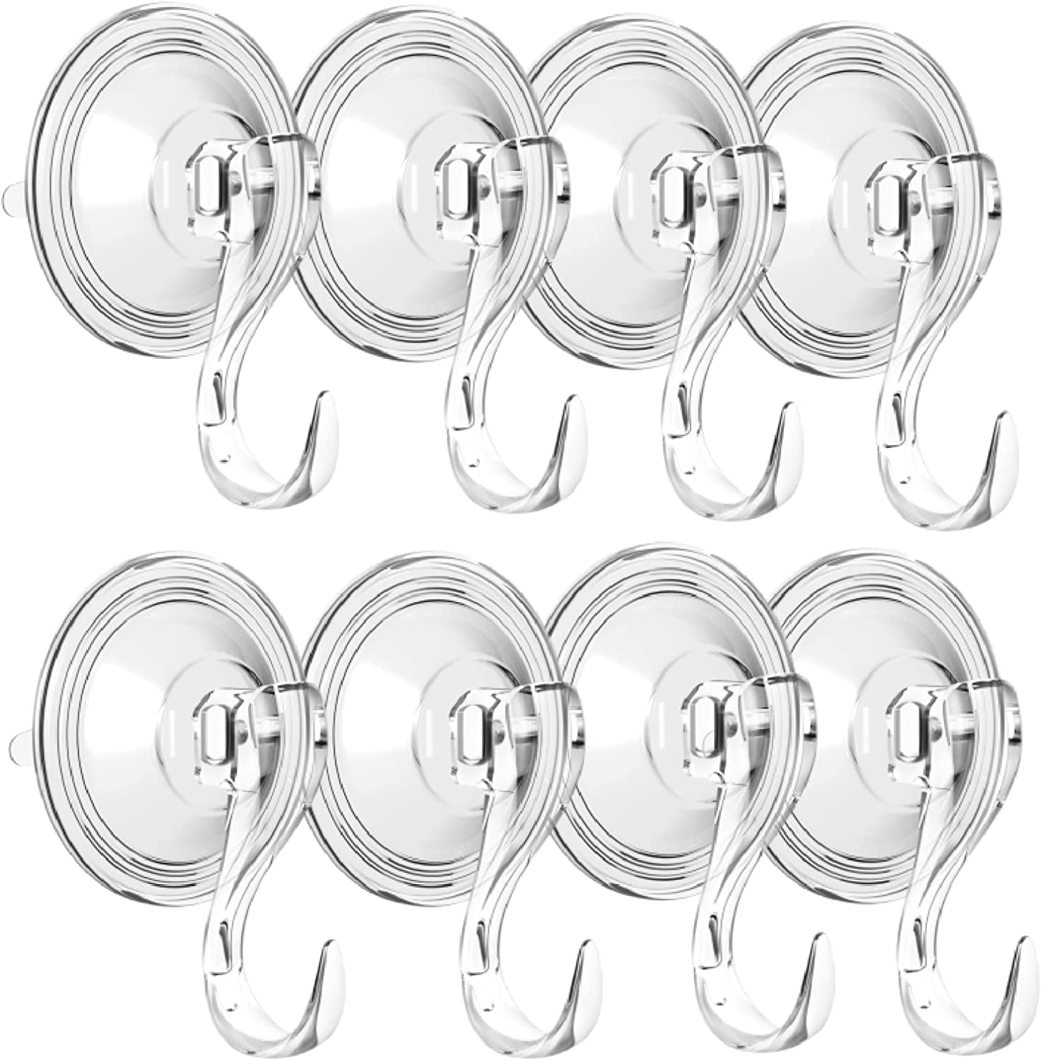 Suction Cup Hooks Heavy Duty Hanger Large Clear Shower Hooks for Inside