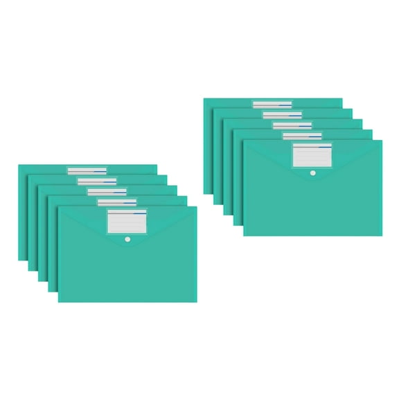 10 Pcs A4 Document Bag File Folders File Organiser File Bag for School Office