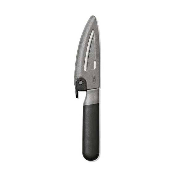 OXO 3.5-Inch Paring Knife with Locking Sheath, Precision Fruit and Vegetable Knife for Peeling and Slicing
