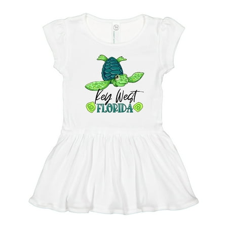 

Inktastic Key West Florida Happy Sea Turtle Gift Toddler Girl Dress