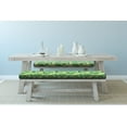 thumbnail image 2 of Jungle Bench Pad, Botanical Foliage Pattern Inspired by Greenery of Brazilian Rainforests, HR Foam Cushion with Decorative Fabric Cover, 45" x 15" x 2", Eggshell and Green, by Ambesonne, 2 of 3