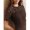 Coffee Brown-L, variant on Coffee Brown Lace Sheath Dress With Short Sleeve And Ruffled Neckline