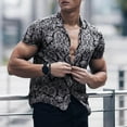 thumbnail image 7 of TIHLMK Mens Tshirts Mens Multi Color Lump Chest Pocket Short Sleeve Round Hem Loose Shirts Blouse, 7 of 7