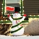 thumbnail image 4 of Guirnalda de luces LED navideñas de 280 cm, PVC verde, funciona con pilas, bolas blancas brillantes y temporizador incluido | Decoración para interiores y exteriores, repisas, porches y escaleras., 4 of 9