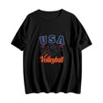 thumbnail image 2 of Volleyball 2026 Women Shirt USA Volleyball Match Season Jersey Game Day T-Shirt Funny Graphic Short Sleeve Shirt Black S, 2 of 6