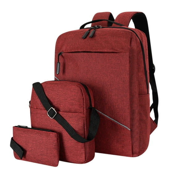 AnuirheiH Laptop Backpack Set of 3,15.6Inch Water Resistant Padded Computer Bag with USB Charging Port for Study Work, Durable Anti Theft College School Students Bookbag for Men Women Gifts