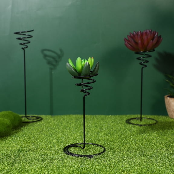 OFFIGAM 6-Pack Black Metal Air Plant Holders Sturdy Display Stands for Indoor Home Decor and Displays