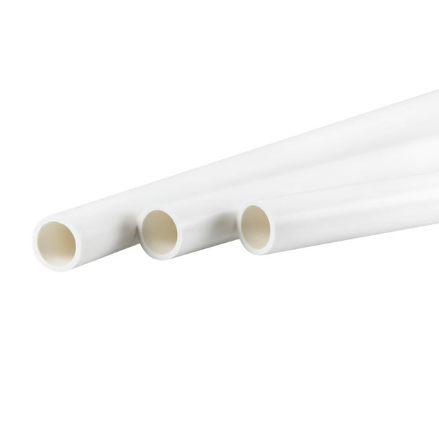 Unique Bargains Tuyau d'Égouttage Rigide en PVC Blanc 16mm ID x 20mm OD 0.5m 3 Pack