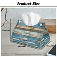 thumbnail image 7 of SEANATIVE Board Print Tissue Box Covers Rectangular Tissue Box Holder for Bathroom Blue Tissue Holder for Car PU Leather Tissue Box Organizer for Vanity Countertop Night Stands 2 Pcs, 7 of 7