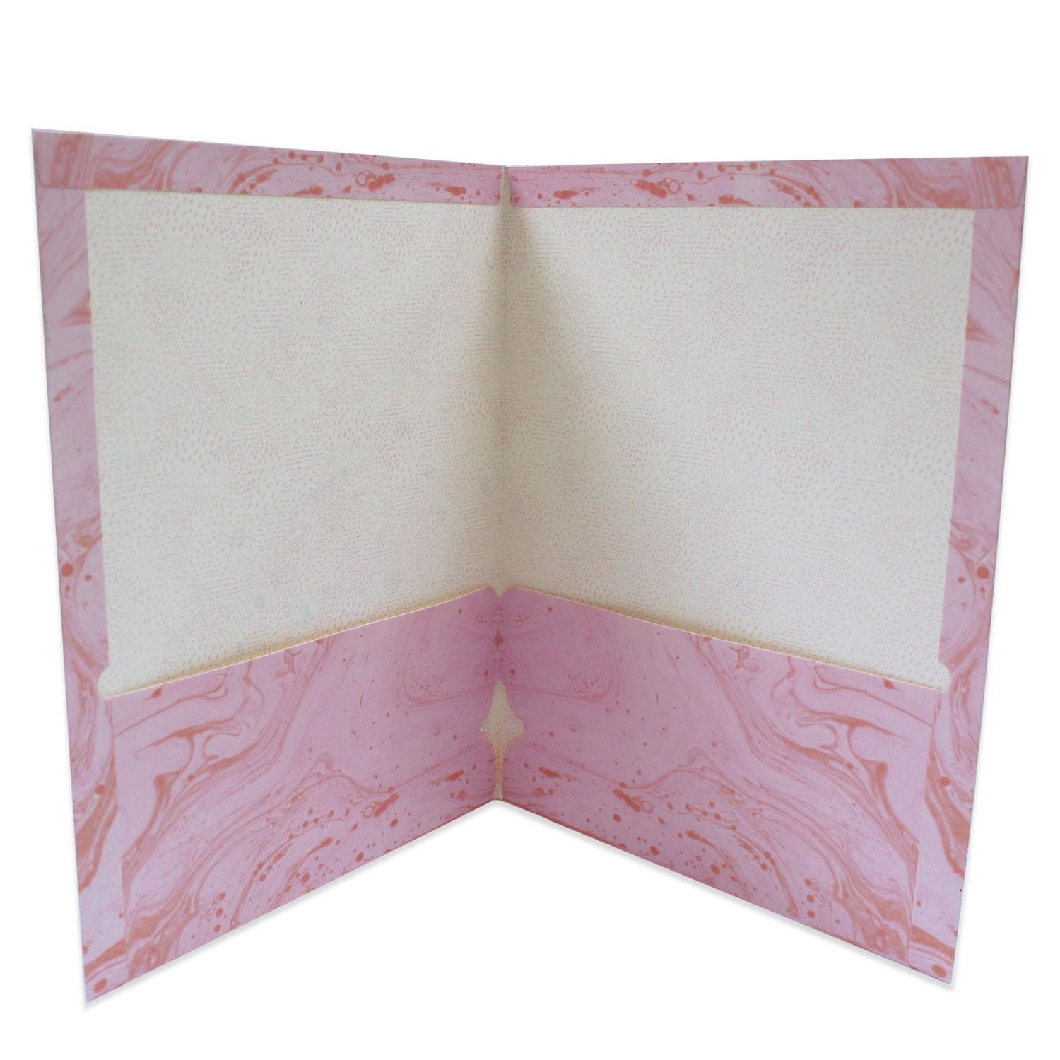 U Style Marble Bliss Two-Pocket Paper Folder, Pink, 117