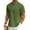 Army Green, variant on Men's Cotton Linen Henley Shirt Short Sleeve Hippie Casual Beach T-Shirts with Pocket Pink XL