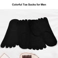 thumbnail image 4 of Mens Toe Socks No Show Athletic Running Five Finger Socks Invisible Low Cut, 4 of 7