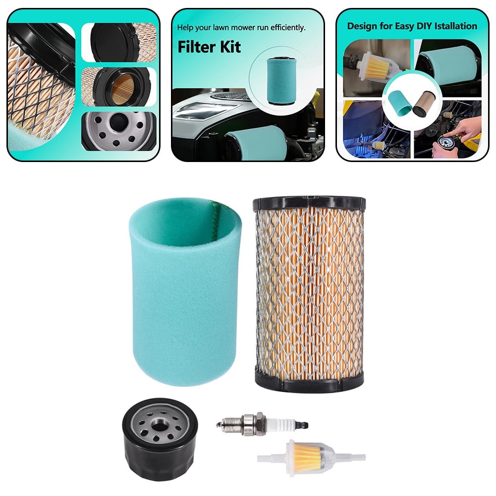 5-Piece Air Filter Oil Change Kit Parts Compatible With Many Lawn Mowers