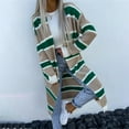 thumbnail image 2 of clear 50% off Usmixi Cardigan for Women Winter Long Cardigan for Women Fashion Striped Print Soft Knitted Sweater Overcoat Long Sleeve Fall Thin Lightweight Open Front Coat with Pocket Weekly, 2 of 6