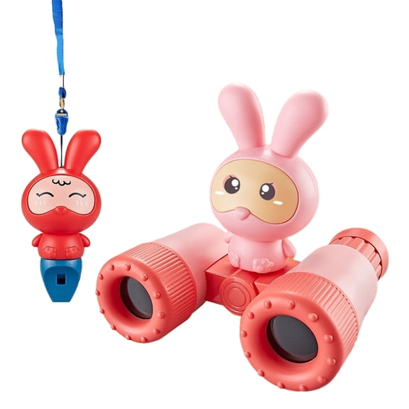 KYAIGUO Rabbit Binoculars Whistle Toys for Kids Educational Learning Binoculars for Age 3-12 Years Boys Girls Hunting Bird Watching Camping Outdoor