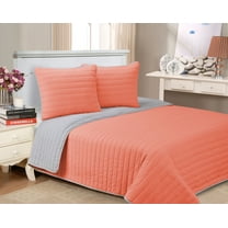 Superior Brandon Soft Cotton Striped Quilt Set, Twin, Pink