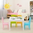 thumbnail image 4 of Costway 5 Piece Kids Wood Table Chair Set Activity Toddler Playroom Furniture Colorful, 4 of 12