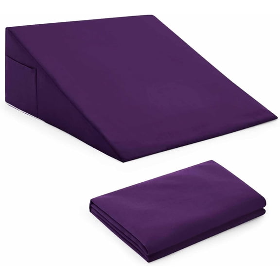 Purple Bed Wedge Pillow Cover, 25" L x 25" W x 10" H