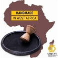thumbnail image 2 of Handmade Asanka & Tapoli Set – 11" African Clay Grinding Bowl & 5" Wooden Grinder from Ghana – Traditional Earthenware for Fufu, Chop Bar, Home Cooking, Coconut Opening, and African Recipes, 2 of 8