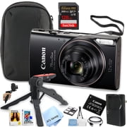 Canon PowerShot ELPH 360 HS Digital Camera + 128Gb Extreme PRO Memory + Case, Grip, Software Pack (Essential Bundle) (International Version)