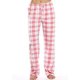 thumbnail image 1 of Pantalones de pijama de franela para mujer CenturyX, con cuadros de búfalo, para dormir, para estar en casa, color rosa, talla M, 1 of 7