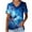 Multi 09, variant on Fesfesfes Womens Shirts Women's Fashion Casual Print Astral V-neck Short Sleeve T-shirt Yoga Top S(US:4)