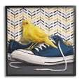 thumbnail image 2 of Stupell Industries Yellow Canary Blue Laced Sneakers Modern Abstract Pattern, 24 x 24,Design by Kamdon Kreations, 2 of 5