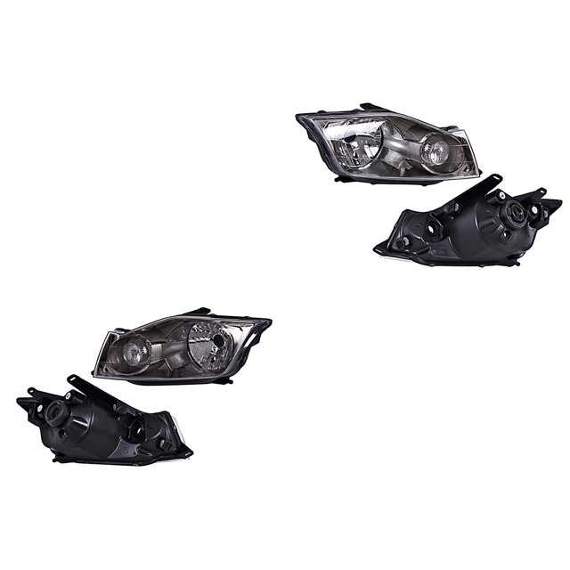 Par de Faros Delanteros Generica Ford Ecosport 2008 A 2010 Gris