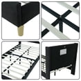 thumbnail image 5 of Tslinn Low Profile Upholstered Platform Bed,Twin Beds With Black(Linen), 5 of 5