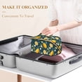 thumbnail image 3 of FORMRS Makeup Bag Travel Cosmetic Organizer for Women Fold Flat Zipper Pouch with Handle, Green Lemons, 3 of 8