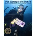 thumbnail image 3 of for iPhone 15 Pro Waterproof Case, [Built-in Lens & Screen Protector] [IP68 Underwater] [15FT Military Shockproof], Frosted Back Full Body Protection 15 Pro Phone Case 6.1", Purple, 3 of 12