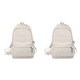 thumbnail image 2 of 2 Uds Bolsas Libros Informales Mochila Mujer Gran Capacidad para Al Aire Libre () Blanco, 2 of 5