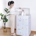 thumbnail image 2 of Dust Cover Nordic Style Sun Protection Colorful Floral Printing Washing Machine Protector Household Supplies, 2 of 7