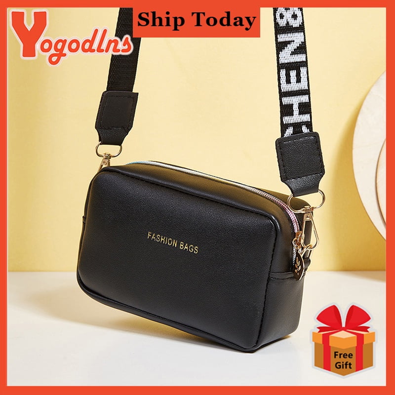 Bolso De Hombro Cuadrado Pequeno De Moda Para Mujer Bandolera De Cuero PU Con Letras