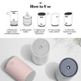 thumbnail image 4 of Generic Portable USB Rechargeable Humidifier with 7-Color Night Light, 320ml Large Tank, 12H Runtime, Auto Shut-Off, Ideal for Home, Office, and Travel, 4 of 6