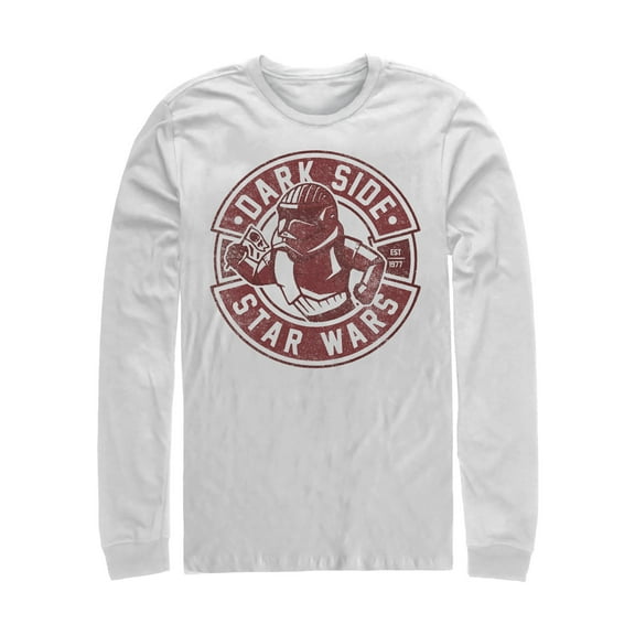 Men's Star Wars: The Rise of Skywalker Sith Trooper Cartoon  Long Sleeve Shirt White 2X Large