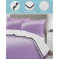 thumbnail image 4 of Purple Queen Size Down Alternative Comforter, Lightweight Comforter Quilt Bedding Set with Pillow Shams Modern Minimalist Silver Gradient Texture Art All Seasons Bed Comforter Duvet Insert 90"x96", 4 of 7