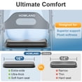 thumbnail image 3 of Andador plegable HOMLAND con asiento para personas mayores, ruedas grandes de 8", capacidad de peso de 350 lb, asas y altura del asiento ajustables, andador ligero con ruedas, color negro, 3 of 5