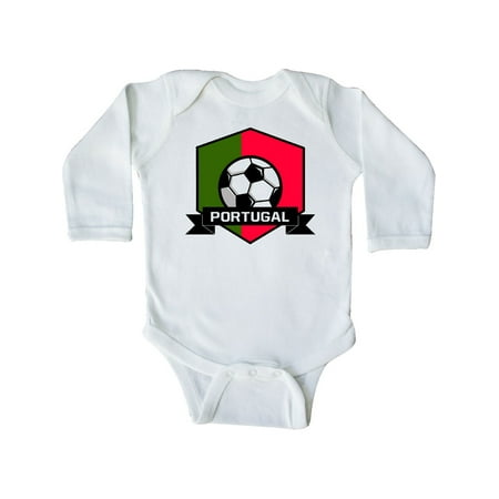 

Inktastic Soccer Portugal Flag Banner Gift Baby Boy or Baby Girl Long Sleeve Bodysuit
