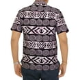 thumbnail image 2 of HAPPY BAY Men's Hawaiian Shirt Aloha Beach Shirts Casual Button Up Short Sleeve Shirts for Men S Spiral Boho Stripes, Purple, 2 of 4