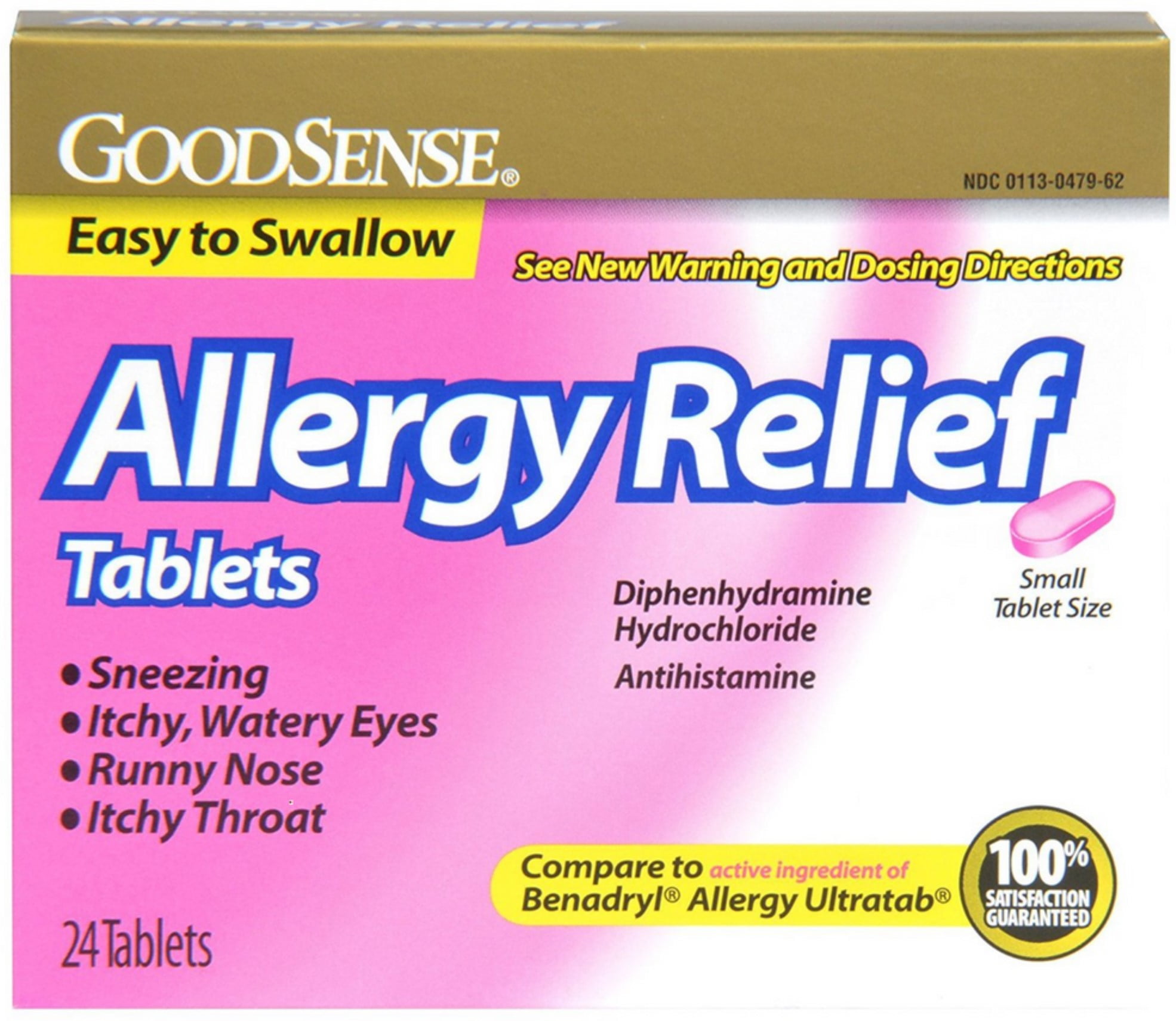 GoodSense Allergy Relief, Diphedryl Allergy 25mg Tablets, 24 Count