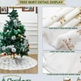 thumbnail image 4 of 19.69Inch Christmas Tree Skrit, White Faux Fur Tree Skirt, Silver Sequin Snowflakes Tree Skirts, Christmas Plush Tree Skirts, Christmas Tree Decorations, 4 of 8
